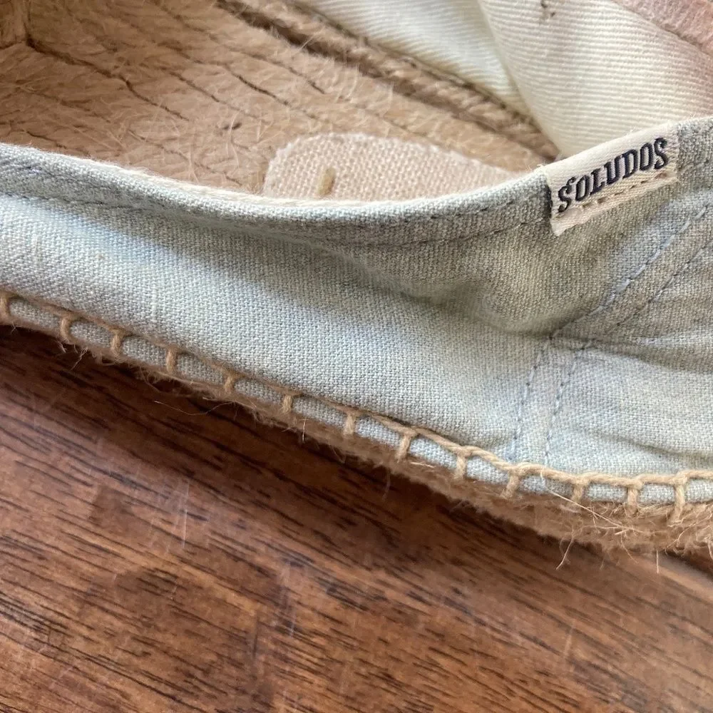 Soludos Chambray Watermelon Smoking Slippers Espadrille Size 9